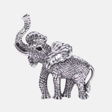Mila Silver Metal Elephant