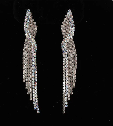 Iri Drip Silver Rhinestone