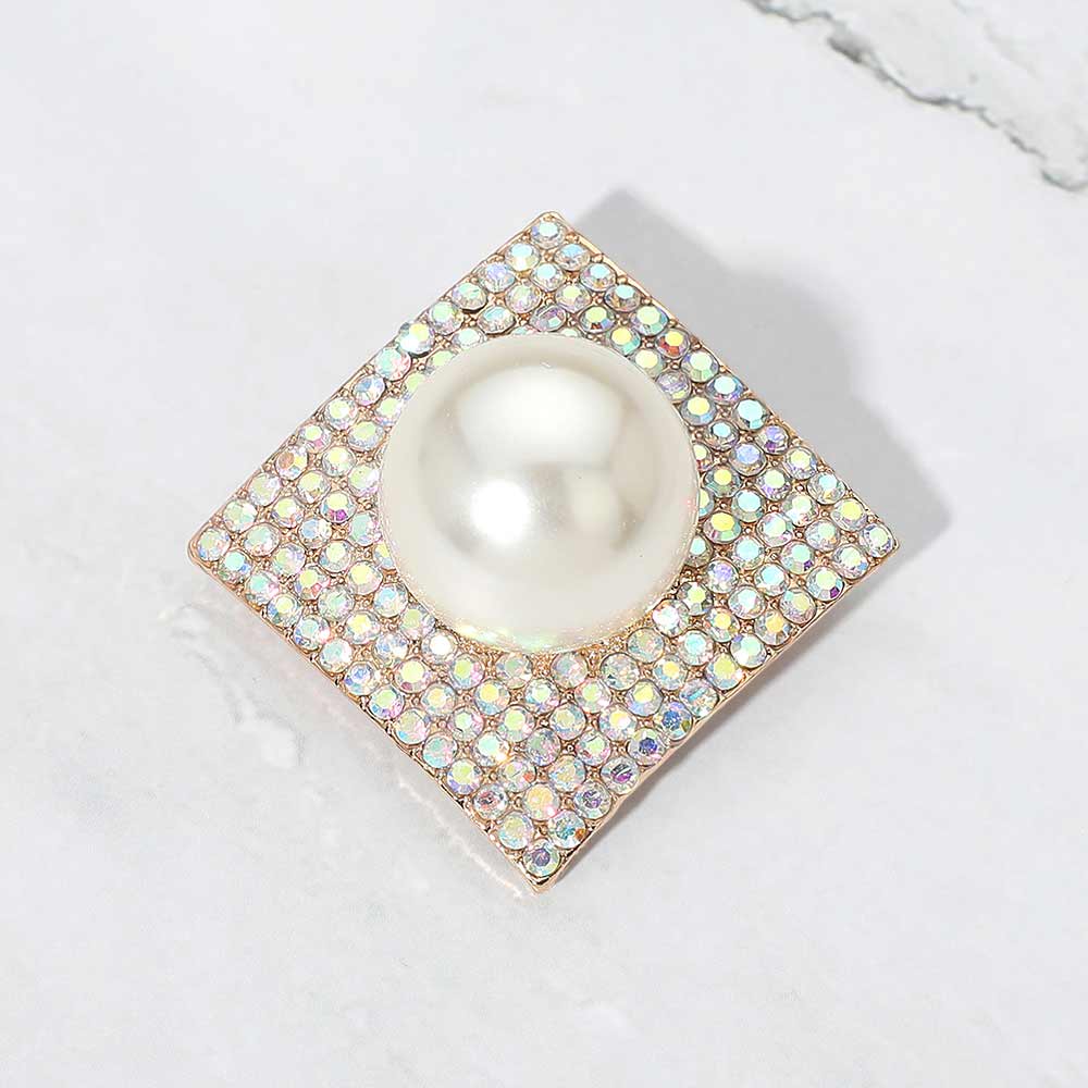Square Pearl Iri Gold