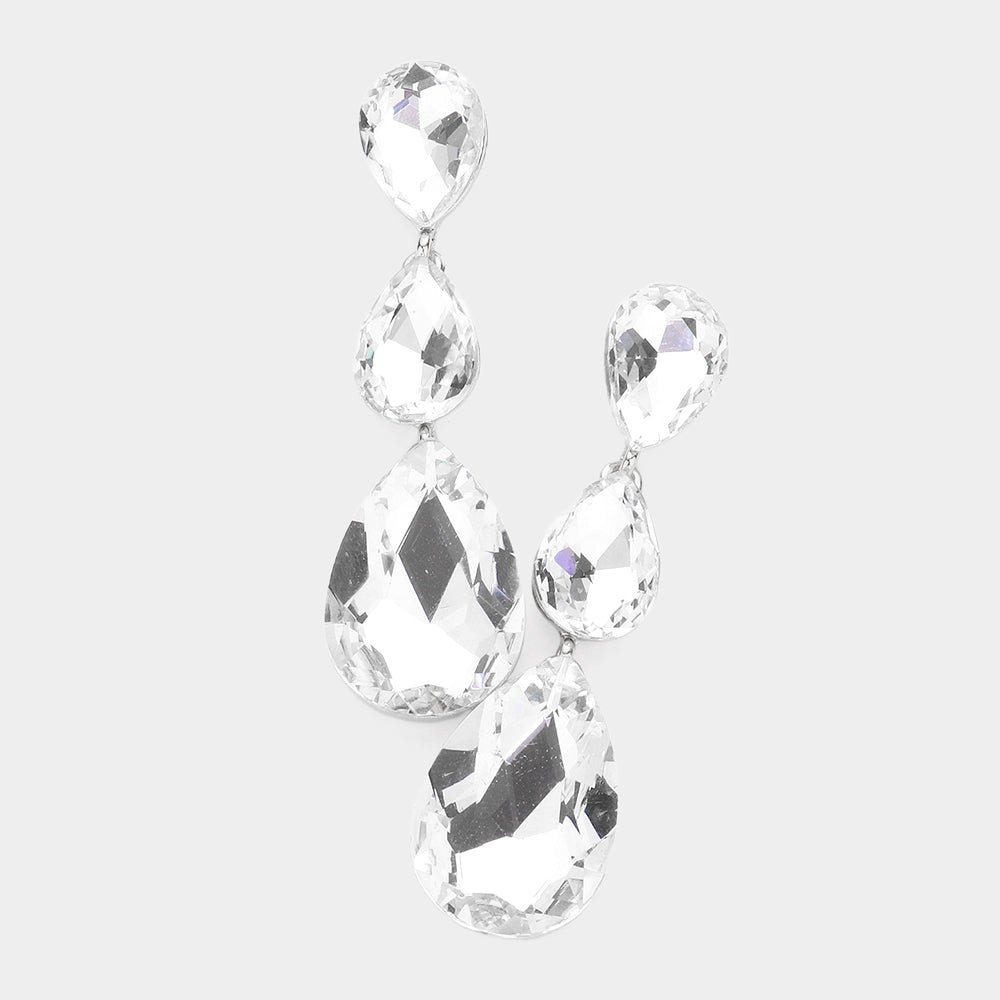 Clear Silver Trio Drops