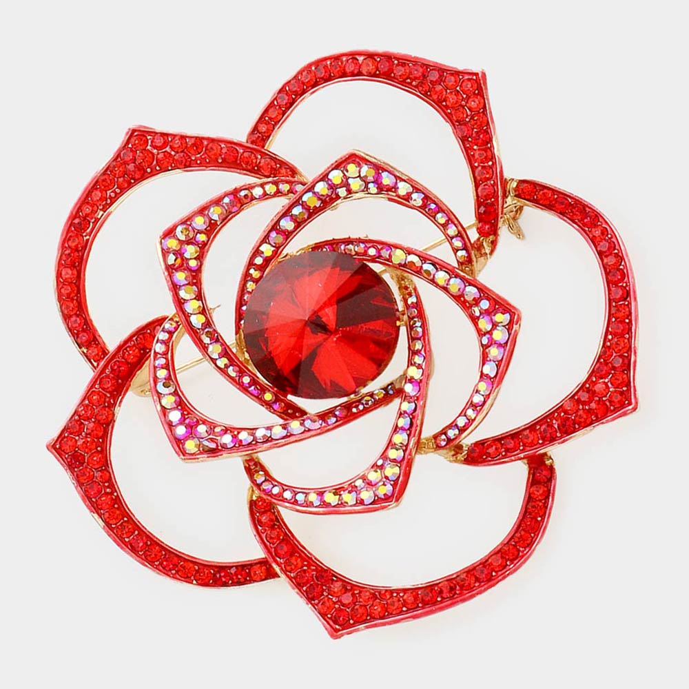 Red Iri Open Rose
