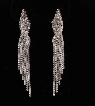 Silver Drip Rhinestone