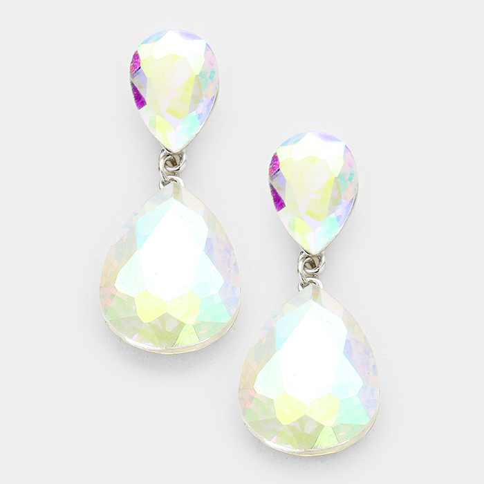 Silver Iri Drop- Large