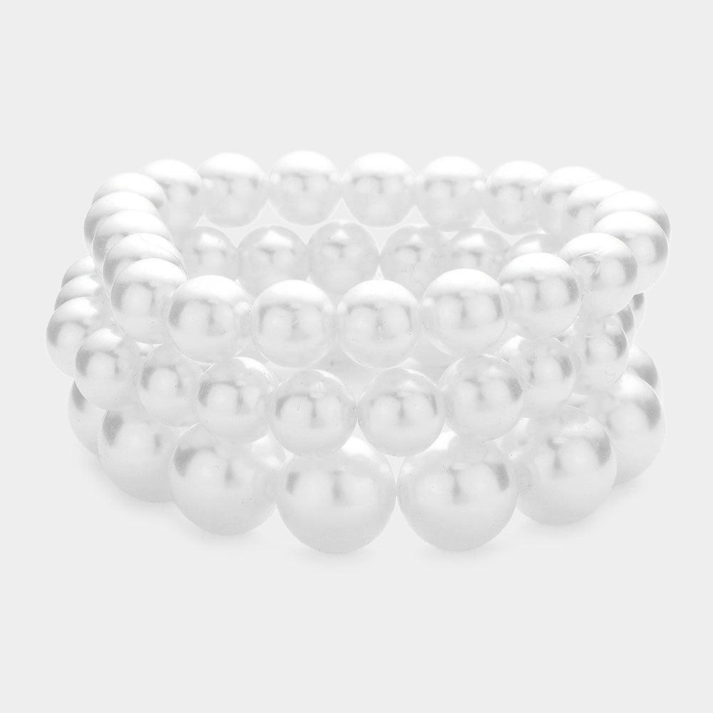 White Pearl Bracelets