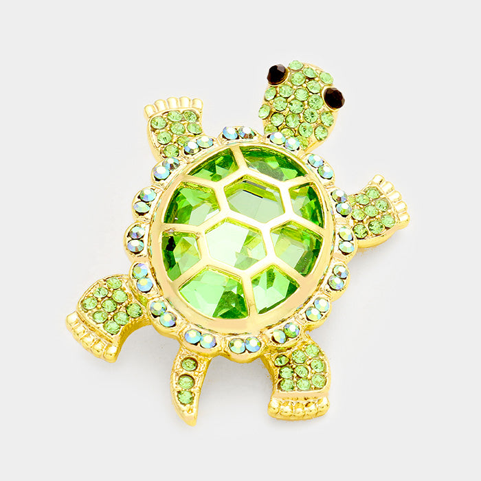 Green Bling Turtle