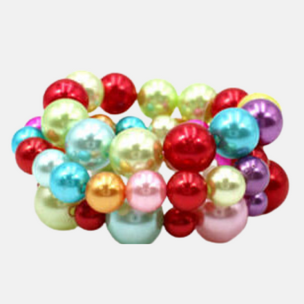 3 Stand Fruity Pearl Bracelets