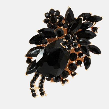 Blk & Gold Floral