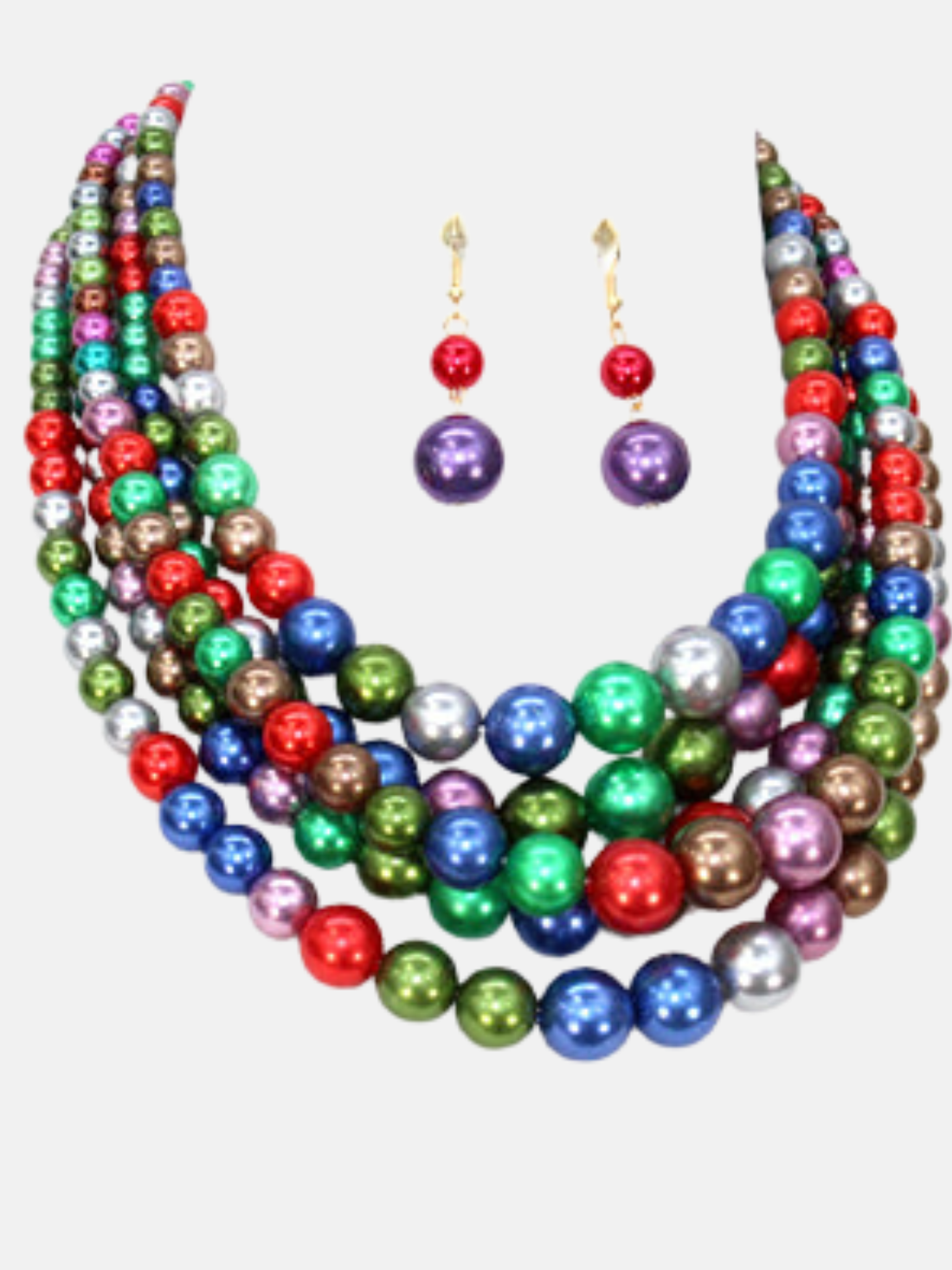 5 Strand Pearl Set-Festival