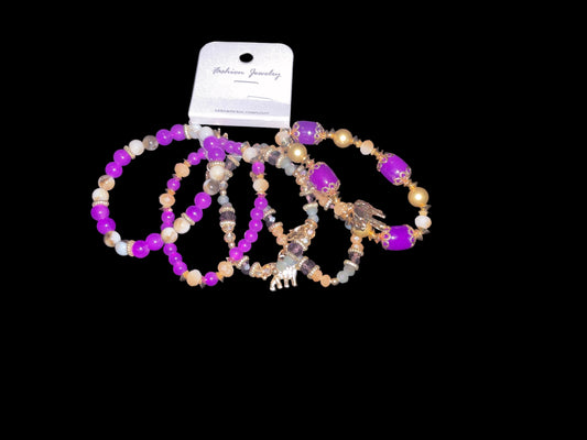 Purp Diva Ele Stacked Bracelet