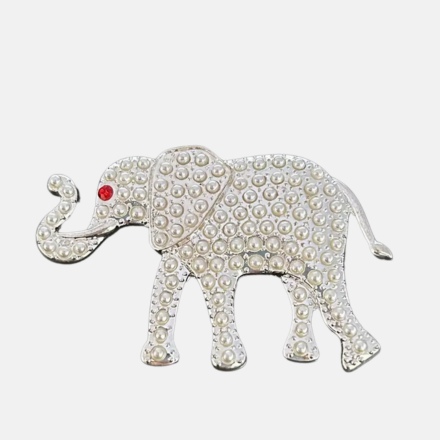 Ivory Elephant Brooch
