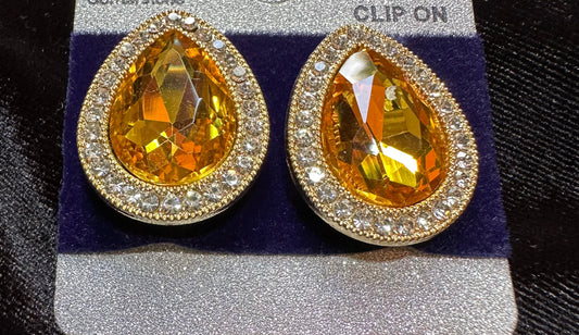 Topaz Teardrop Clip