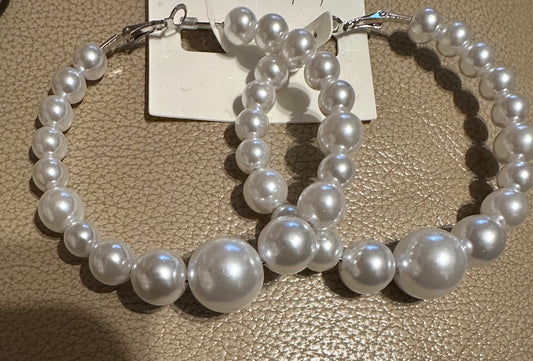 Big Pearl Hoop