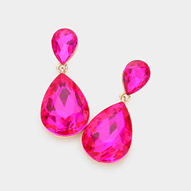 Large Drop Fuschia Clip