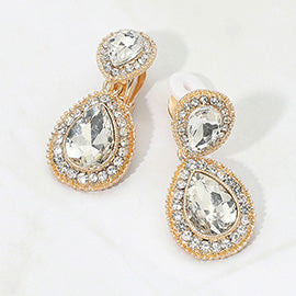 Gold Clear Stone Clip