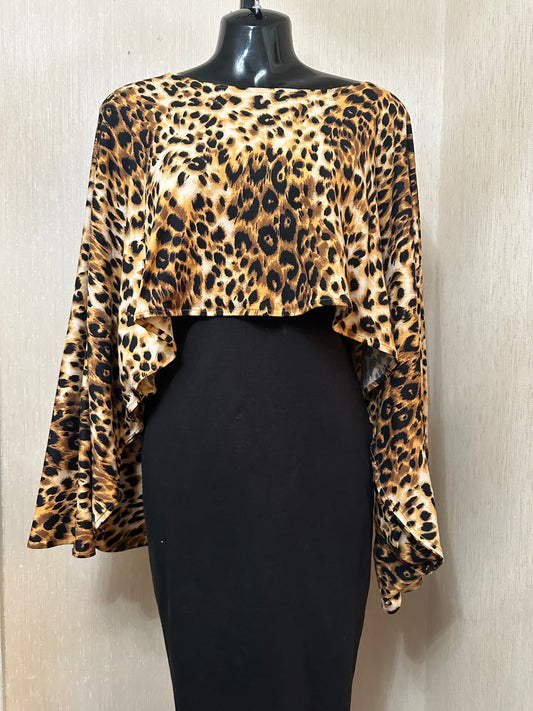 Brown leopard sleeved