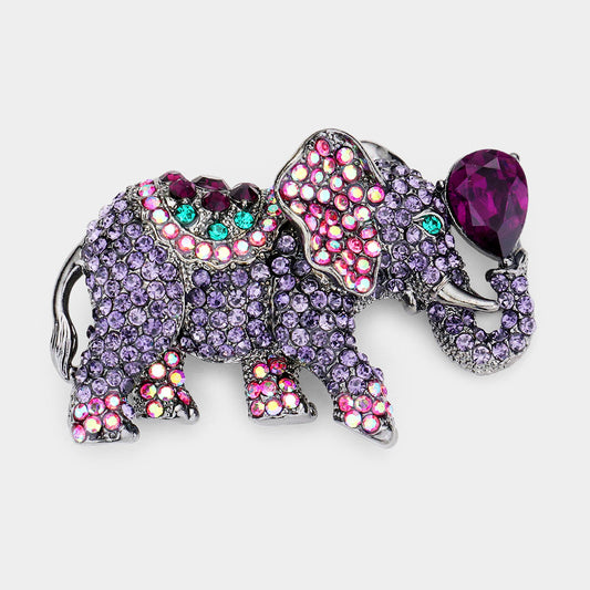 Bejeweled Elephant Purple