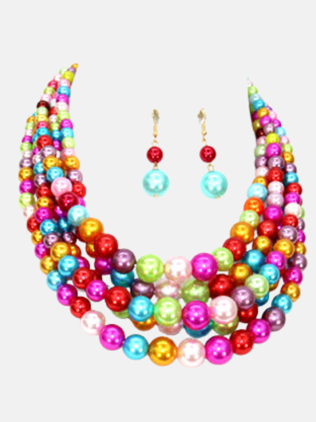 5 Strand Pearl Set- Fruity