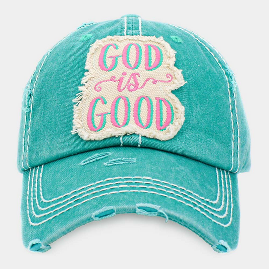 God is Good Hat-Turquoise